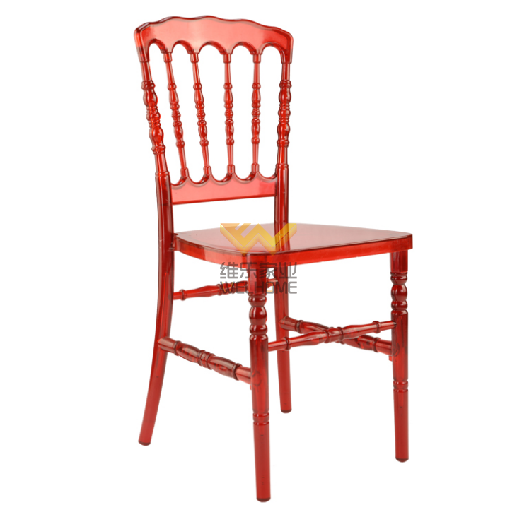 Red Plastic Napoleon accent Chair for event